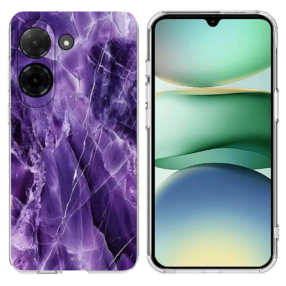 Soft TPU Case for Xiaomi Redmi A5 NFC (EU) (173.45mm) Marble Pattern Printing Phone Cover