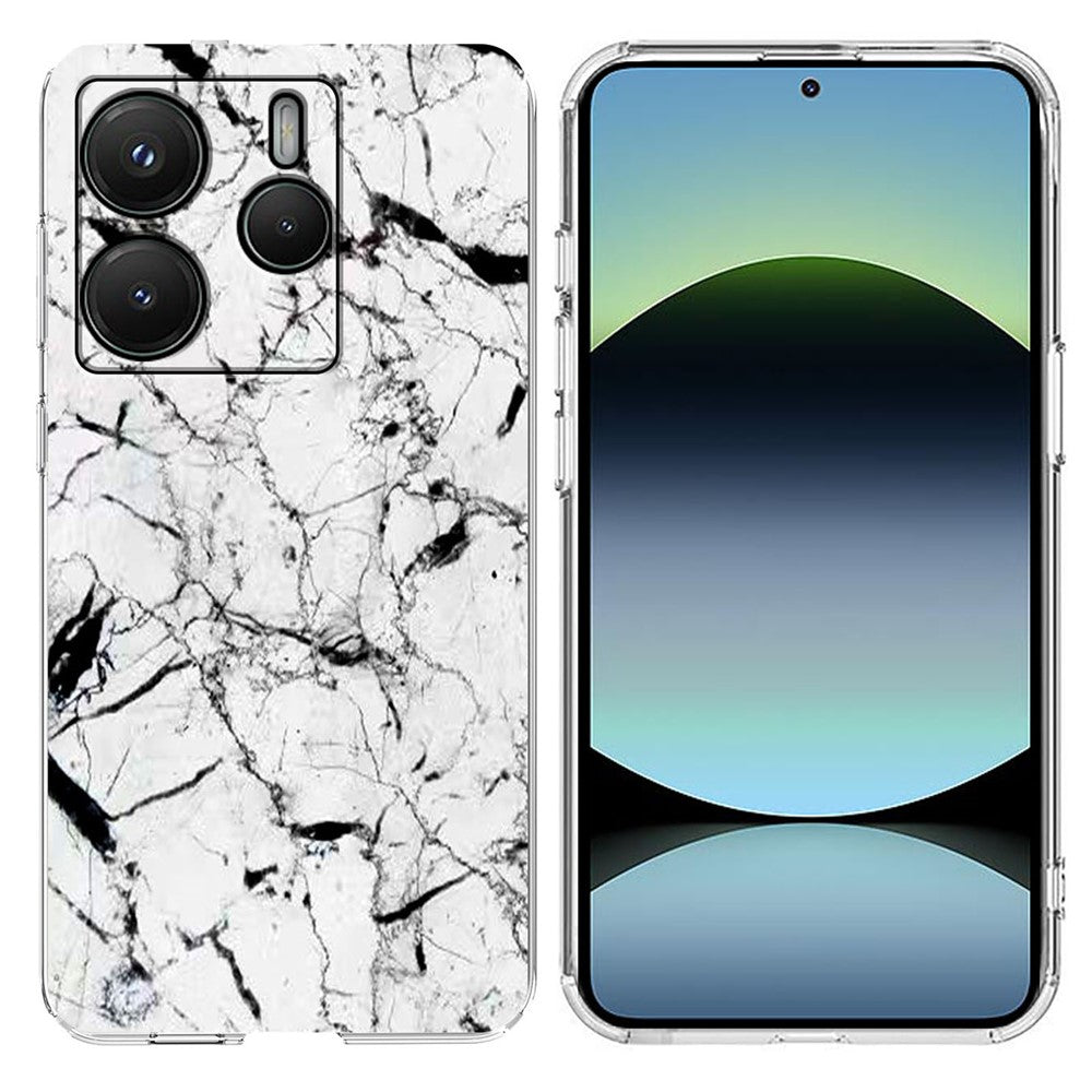 Xiaomi Redmi Note 14 4G (164.84mm) Fodral Marmor Mönster Tryck Mjukt TPU mobilskal