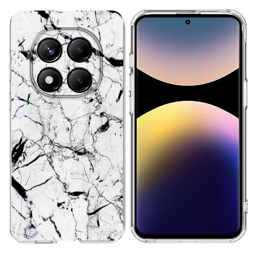 Soft TPU Case for Xiaomi Redmi Note 14 Pro 4G / 14 Pro 5G Marble Pattern Printing Phone Cover