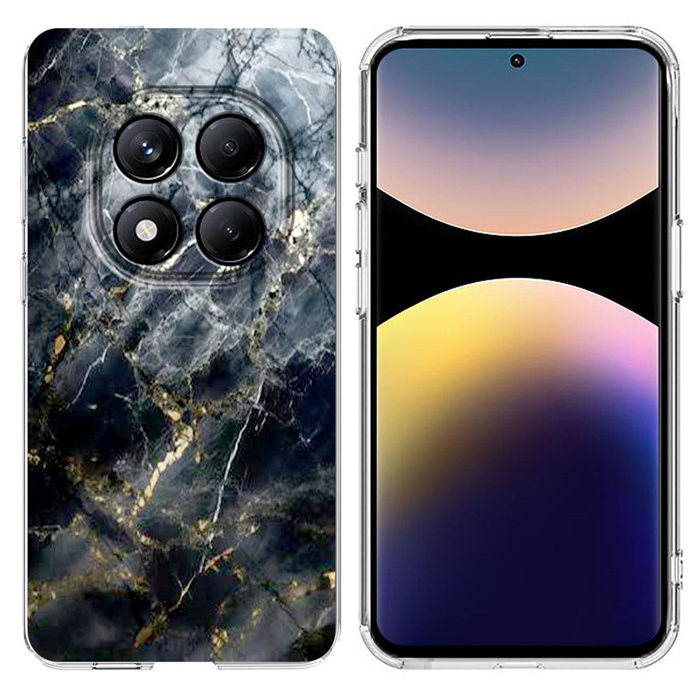Soft TPU Case for Xiaomi Redmi Note 14 Pro 4G / 14 Pro 5G Marble Pattern Printing Phone Cover