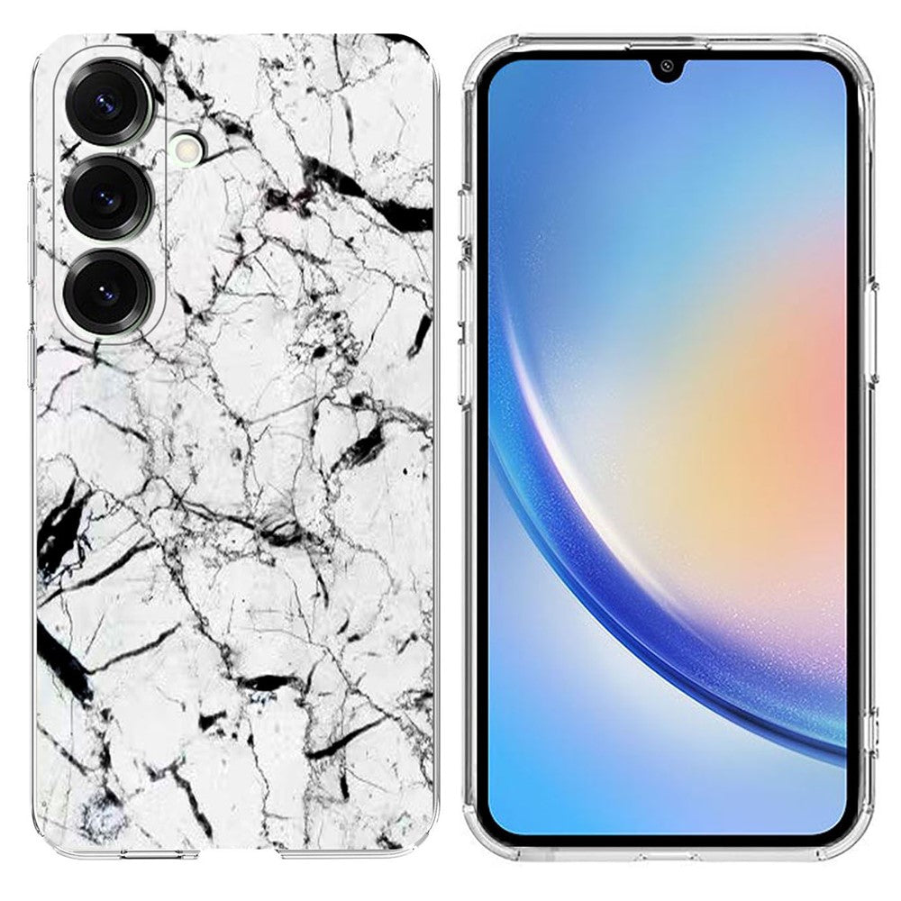 Til Samsung Galaxy A15 4G / A15 5G Cover Marmormønster Tryk Blødt TPU Telefoncover