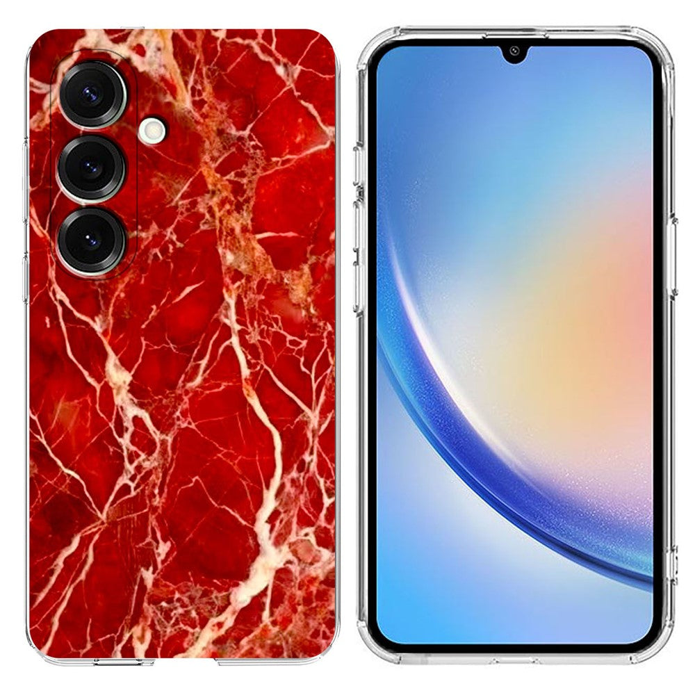 Til Samsung Galaxy A15 4G / A15 5G Cover Marmormønster Tryk Blødt TPU Telefoncover