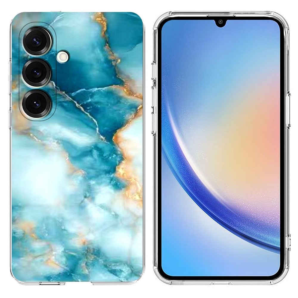 Til Samsung Galaxy A15 4G / A15 5G Cover Marmormønster Tryk Blødt TPU Telefoncover
