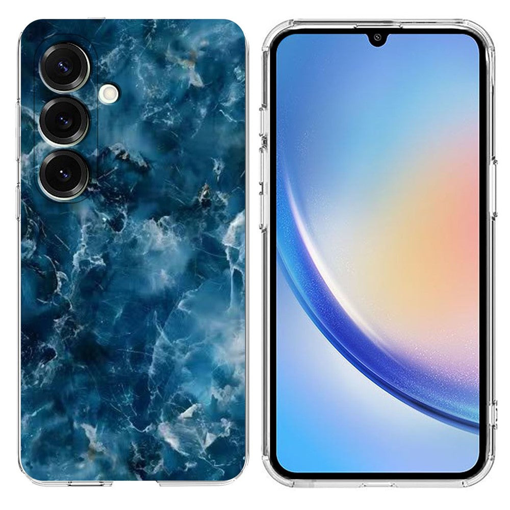 Til Samsung Galaxy A15 4G / A15 5G Cover Marmormønster Tryk Blødt TPU Telefoncover