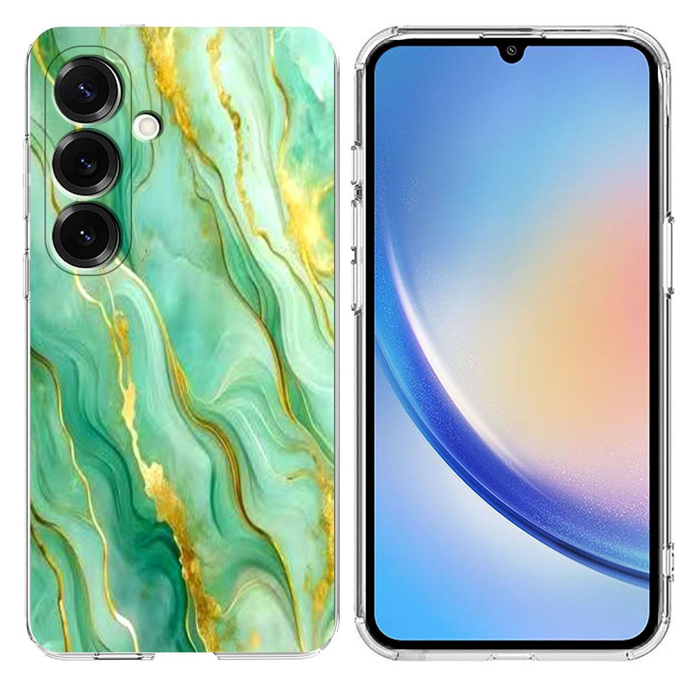 Til Samsung Galaxy A15 4G / A15 5G Cover Marmormønster Tryk Blødt TPU Telefoncover
