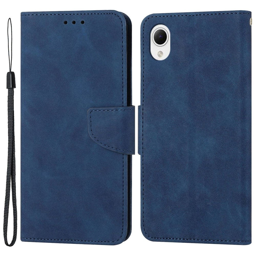 Mobile Phone Case for Samsung Galaxy A23e, Solid Color PU Leather Coated TPU Magnetic Closure Stand Flip Phone Cover