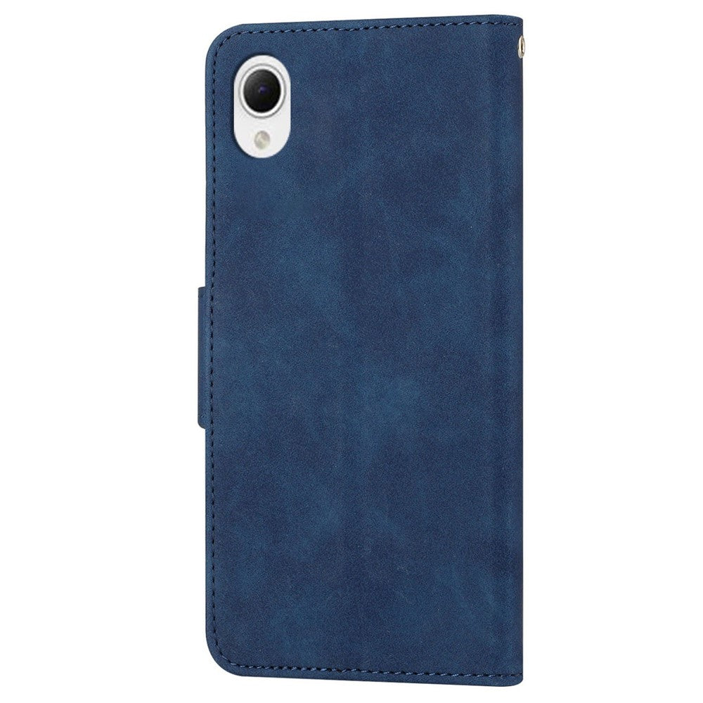 Mobile Phone Case for Samsung Galaxy A23e, Solid Color PU Leather Coated TPU Magnetic Closure Stand Flip Phone Cover