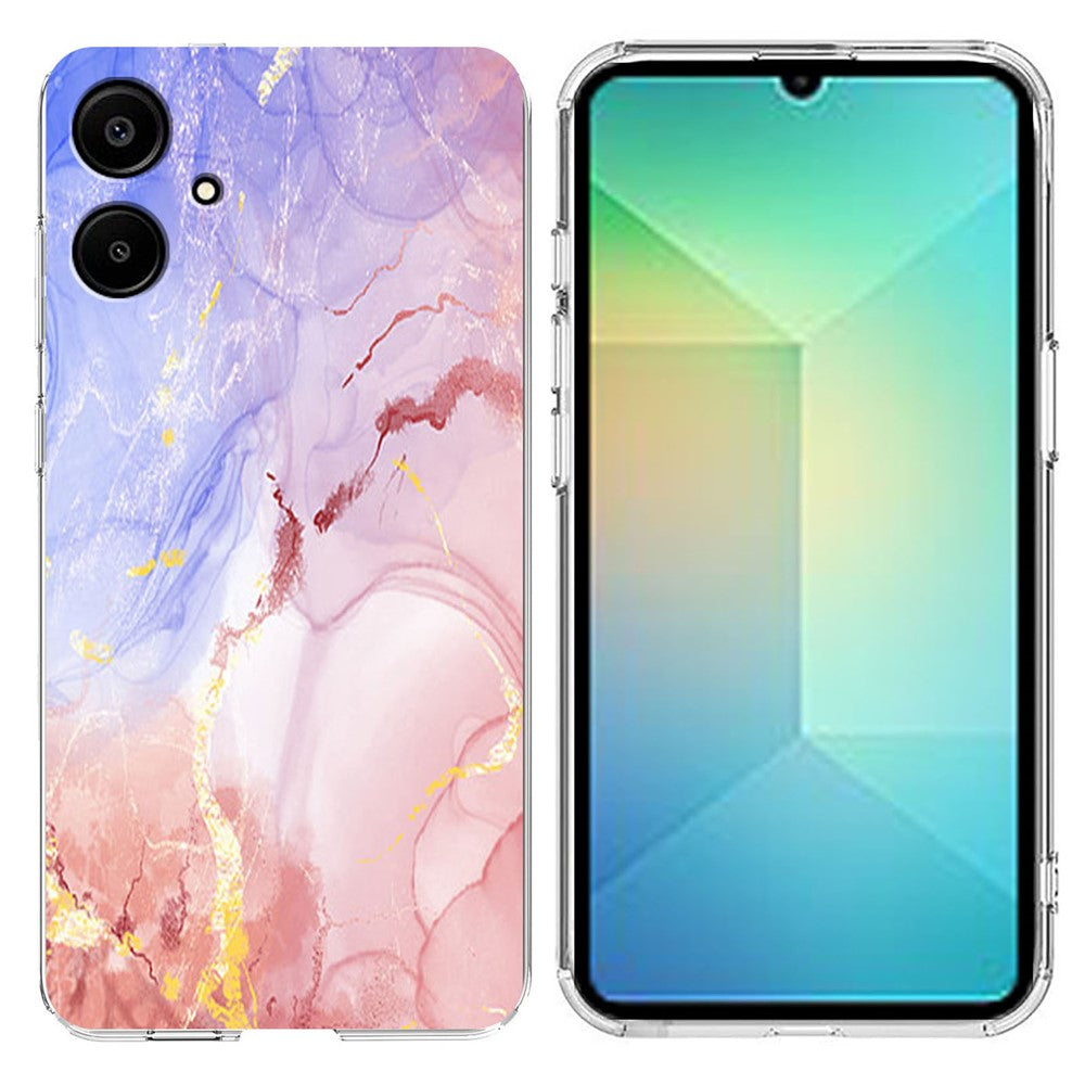 Samsung Galaxy A08 5G / A08 4G / A07 4G / A07s 4G skal marmormönster tryck mjukt TPU mobilskal
