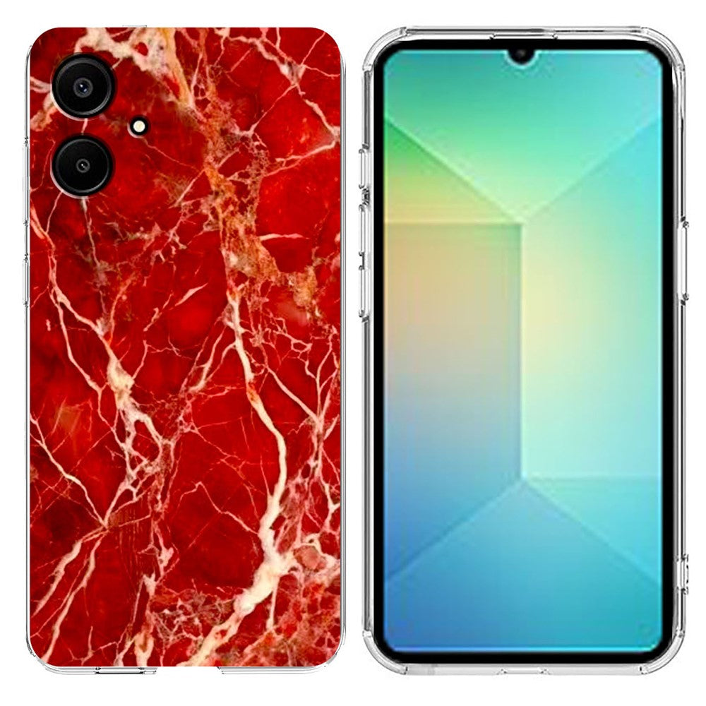 Samsung Galaxy A08 5G / A08 4G / A07 4G / A07s 4G skal marmormönster tryck mjukt TPU mobilskal