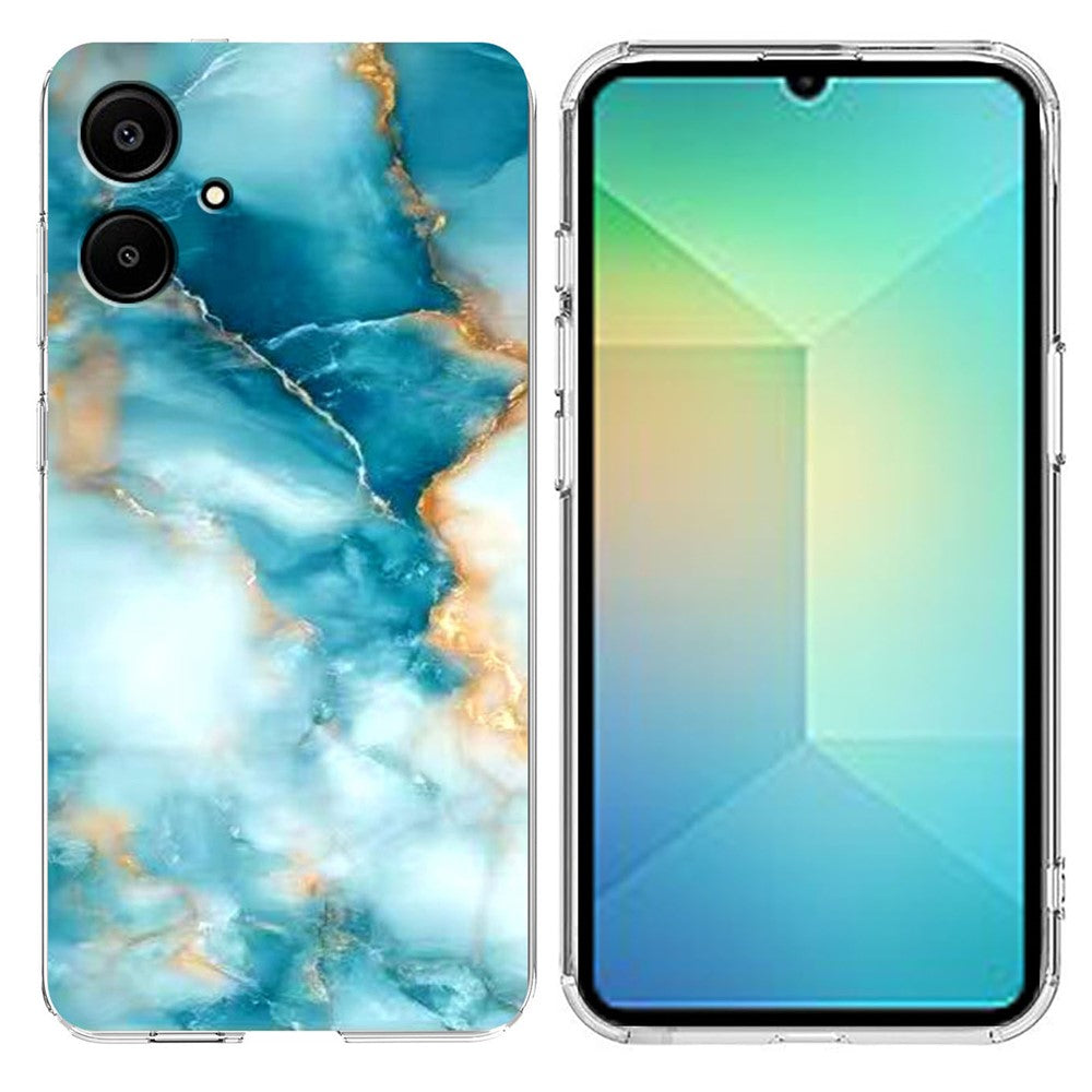 Samsung Galaxy A08 5G / A08 4G / A07 4G / A07s 4G skal marmormönster tryck mjukt TPU mobilskal
