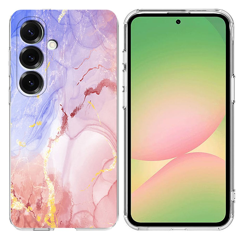 Til Samsung Galaxy A56 5G Cover Marmormønster Trykt Blødt TPU Telefoncover
