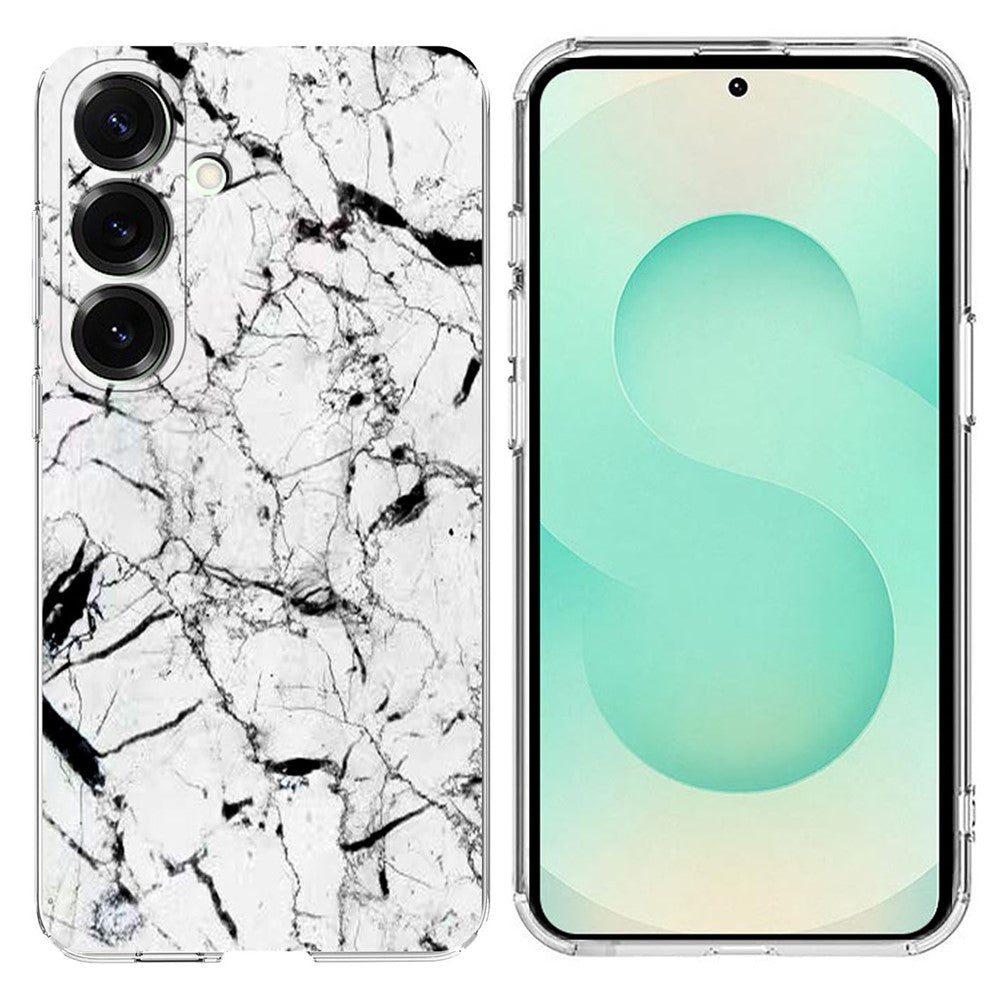 Samsung Galaxy A18 4G / A18 5G / A17 4G / A17 5G / A26 5G skal marmormönster tryck mjukt TPU mobilskal