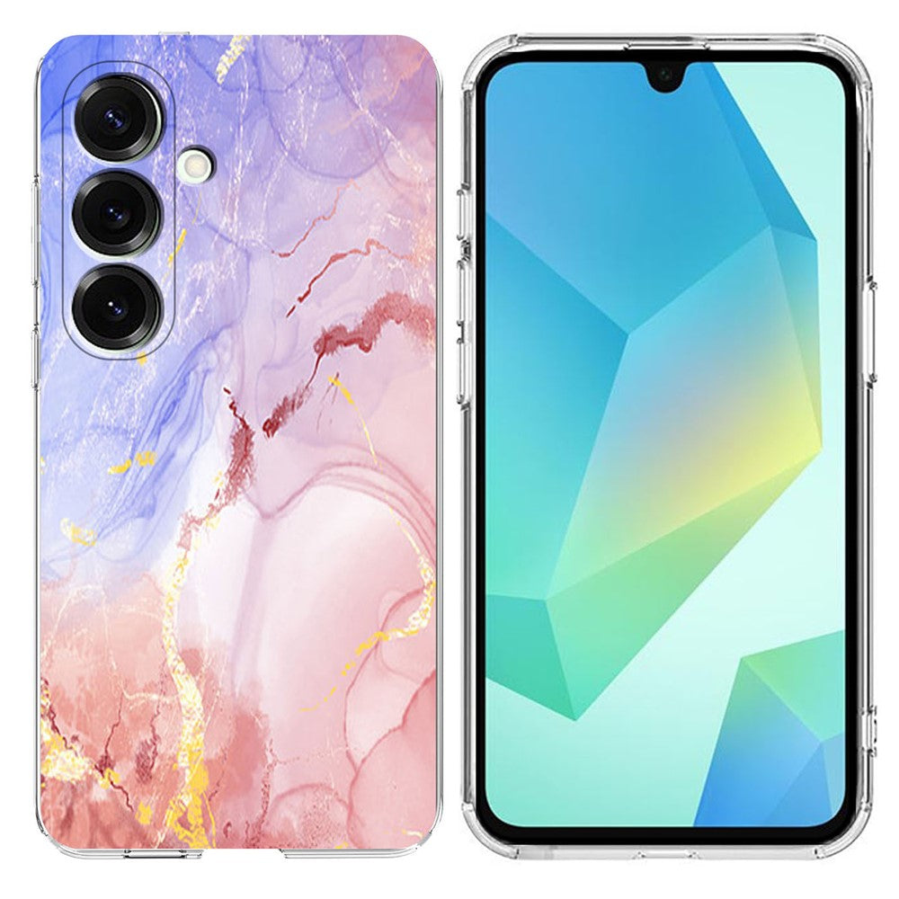 Til Samsung Galaxy A16 5G / A16 4G Cover Marmormønster Tryk Blødt TPU Telefoncover