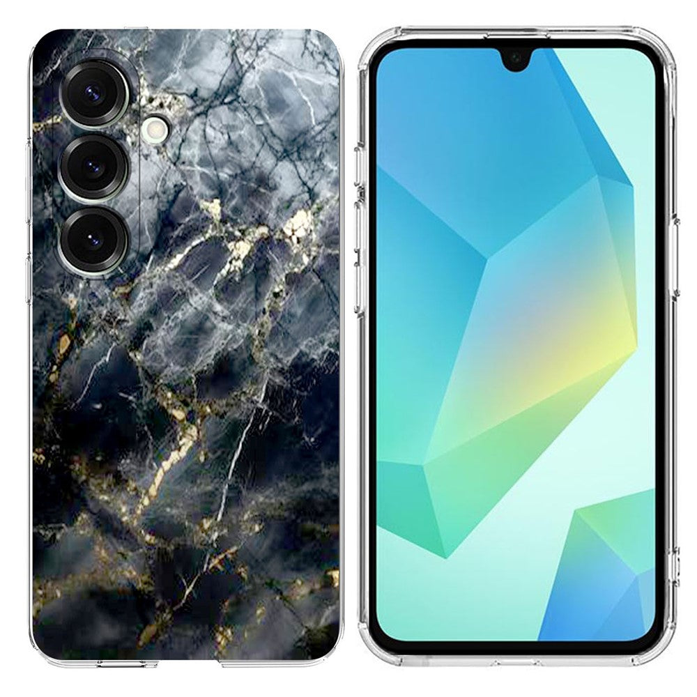 Til Samsung Galaxy A16 5G / A16 4G Cover Marmormønster Tryk Blødt TPU Telefoncover