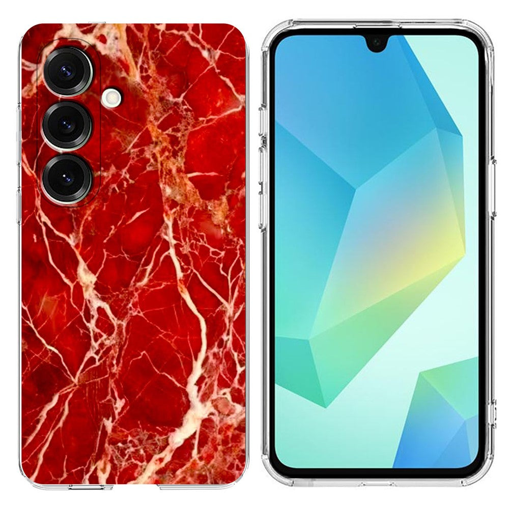 Til Samsung Galaxy A16 5G / A16 4G Cover Marmormønster Tryk Blødt TPU Telefoncover