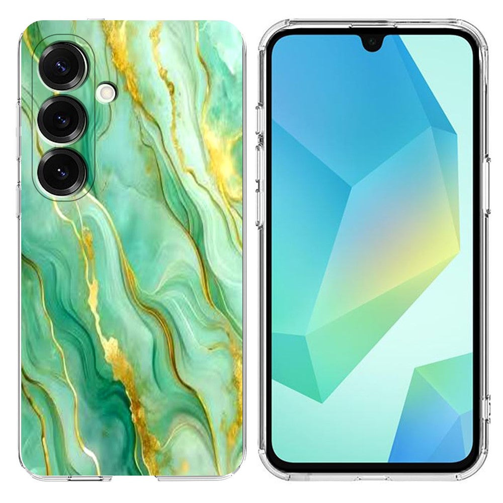 Til Samsung Galaxy A16 5G / A16 4G Cover Marmormønster Tryk Blødt TPU Telefoncover