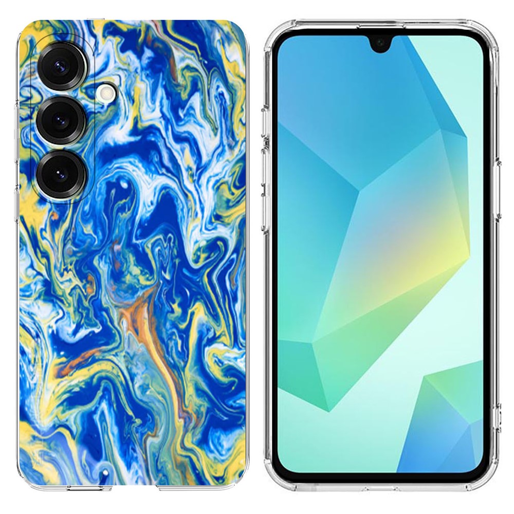 Til Samsung Galaxy A16 5G / A16 4G Cover Marmormønster Tryk Blødt TPU Telefoncover