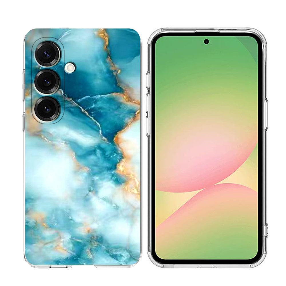 Samsung Galaxy A35 5G-skal med marmormönster och mjukt TPU-fodral