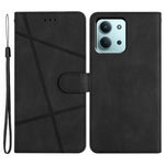 For Xiaomi Redmi 15C 5G (EU) (173mm) / 15C 4G (EU) (173mm) Wallet Case Line Imprinted Skin-Touch Leather Flip Phone Cover