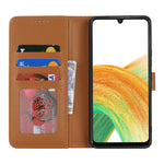 Samsung Galaxy A33 5G Stativfodral Stötsäkert Läderplånboksfodral