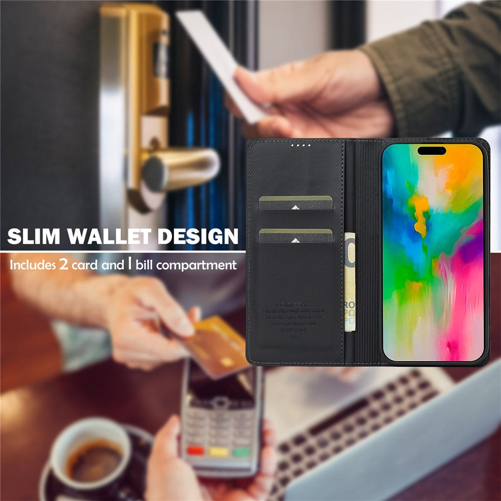 LC.IMEEKE L1-serie til iPhone 17-cover Pung i PU-læder med stander Beskyttende telefoncover