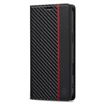 LC.IMEEKE For iPhone 17 Wallet Case Carbon Fiber Texture Leather Phone Cover