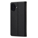 LC.IMEEKE For iPhone 17 Wallet Case Carbon Fiber Texture Leather Phone Cover