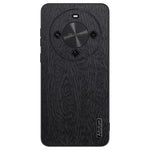 For Honor Magic8 Lite 5G / X9d 5G / X70 5G Case Wood Texture PU Leather Coated PC TPU Phone Cover