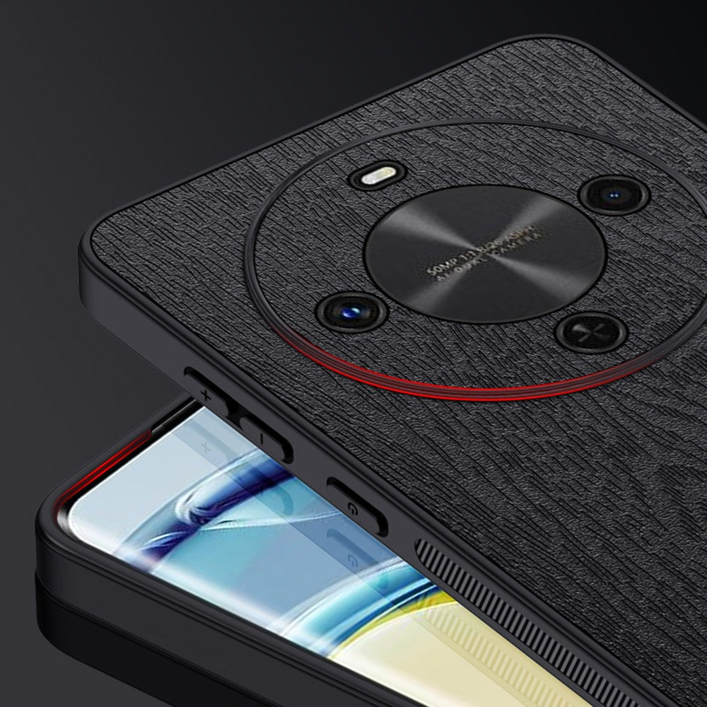 For Honor Magic8 Lite 5G / X9d 5G / X70 5G Case Wood Texture PU Leather Coated PC TPU Phone Cover