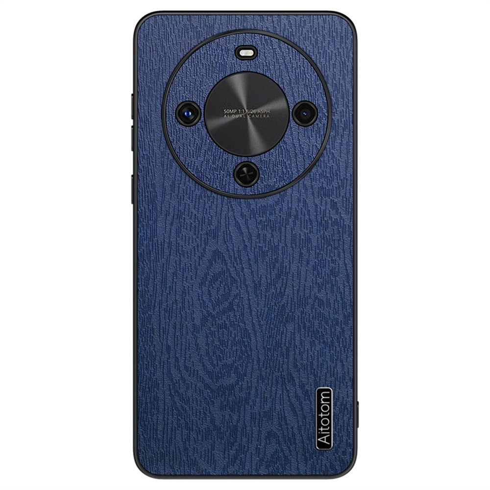 For Honor Magic8 Lite 5G / X9d 5G / X70 5G Case Wood Texture PU Leather Coated PC TPU Phone Cover