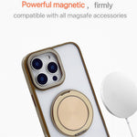 Til iPhone 14 Pro Magnetisk Cover Akryl TPU Telefon Bagside med Stander