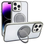 Til iPhone 14 Pro Magnetisk Cover Akryl TPU Telefon Bagside med Stander