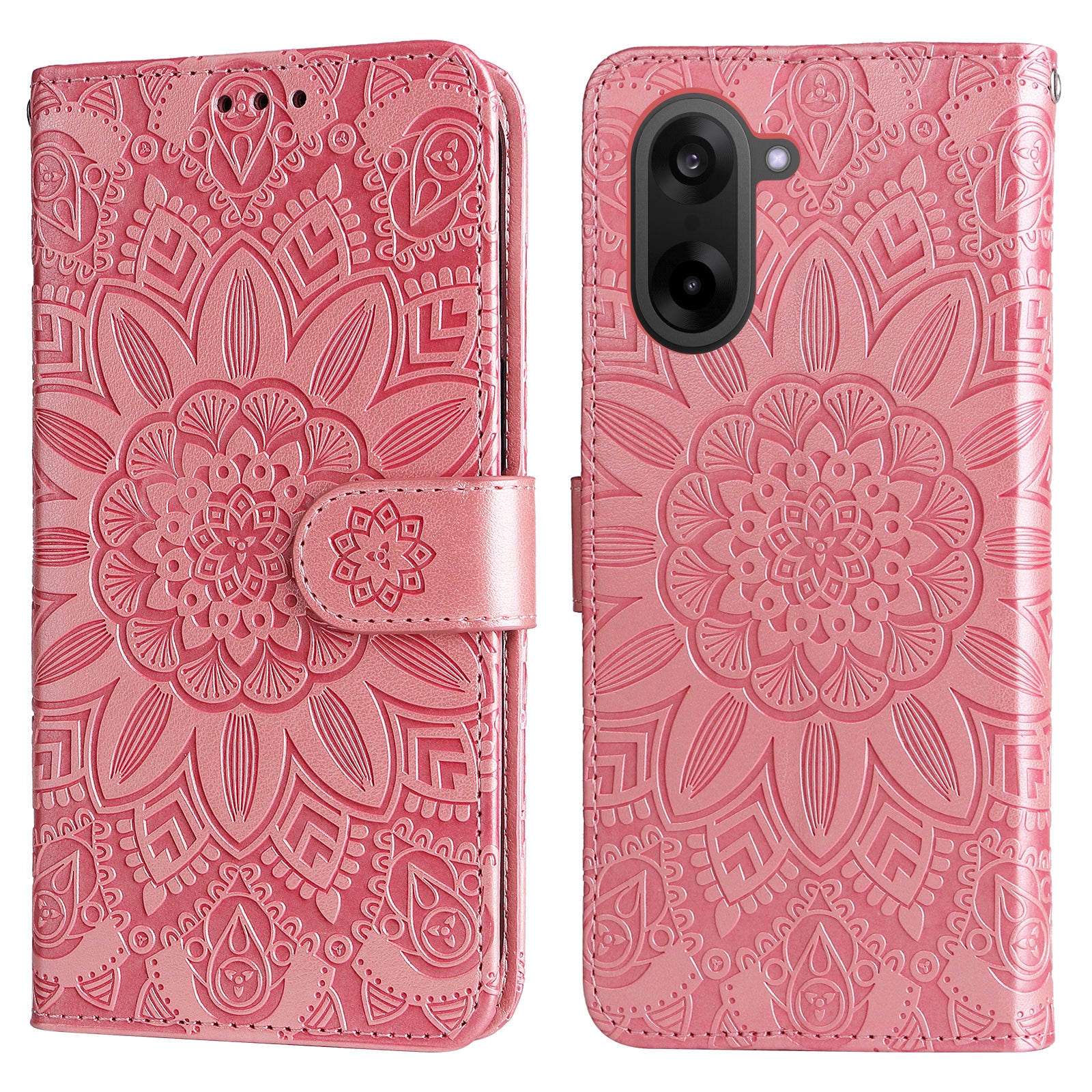 OnePlus Ace 5 Racing 5G / OnePlus Nord CE5 5G-skal Sunflower Imprint läderplånbok för mobil