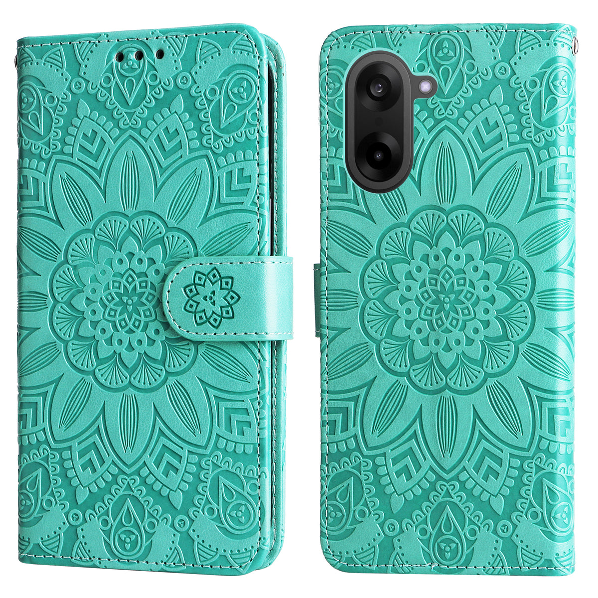 OnePlus Ace 5 Racing 5G / OnePlus Nord CE5 5G-skal Sunflower Imprint läderplånbok för mobil