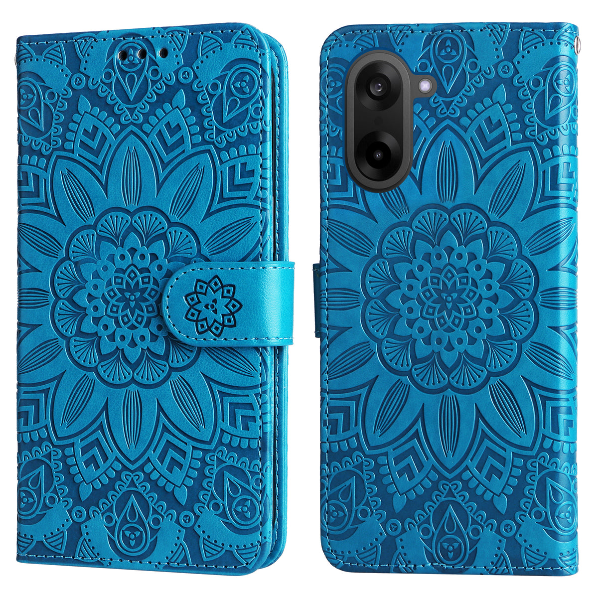 OnePlus Ace 5 Racing 5G / OnePlus Nord CE5 5G-skal Sunflower Imprint läderplånbok för mobil