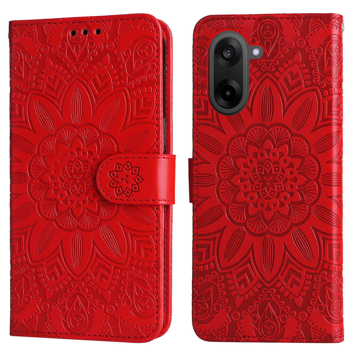 OnePlus Ace 5 Racing 5G / OnePlus Nord CE5 5G-skal Sunflower Imprint läderplånbok för mobil