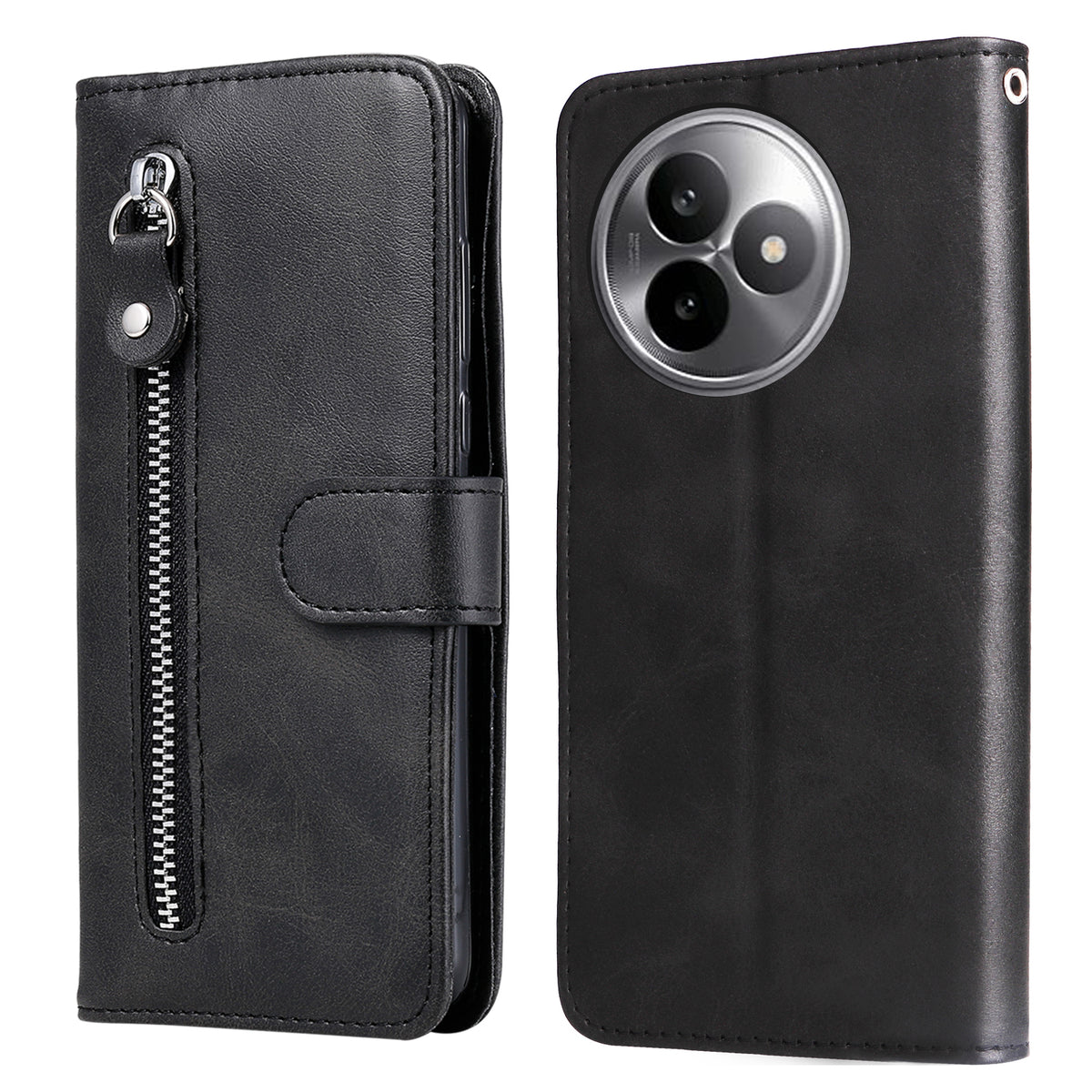 For Xiaomi Redmi K80 Ultra 5G PU Leather Cases with Zipper Pocket Wallet Phone Cover Stand