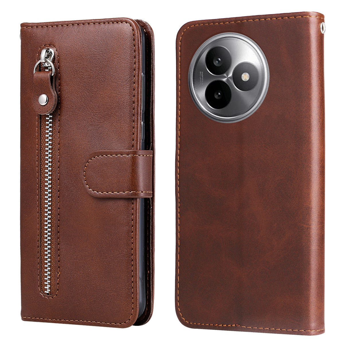 For Xiaomi Redmi K80 Ultra 5G PU Leather Cases with Zipper Pocket Wallet Phone Cover Stand