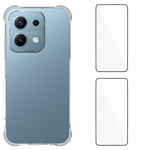WANLONFENG För Xiaomi Redmi 15C 5G (EU) (173 mm) / 15C 4G (EU) (173 m) TPU-skal WL2-serien 2,0 mm mobilskydd med 2 st. härdat glasfilm