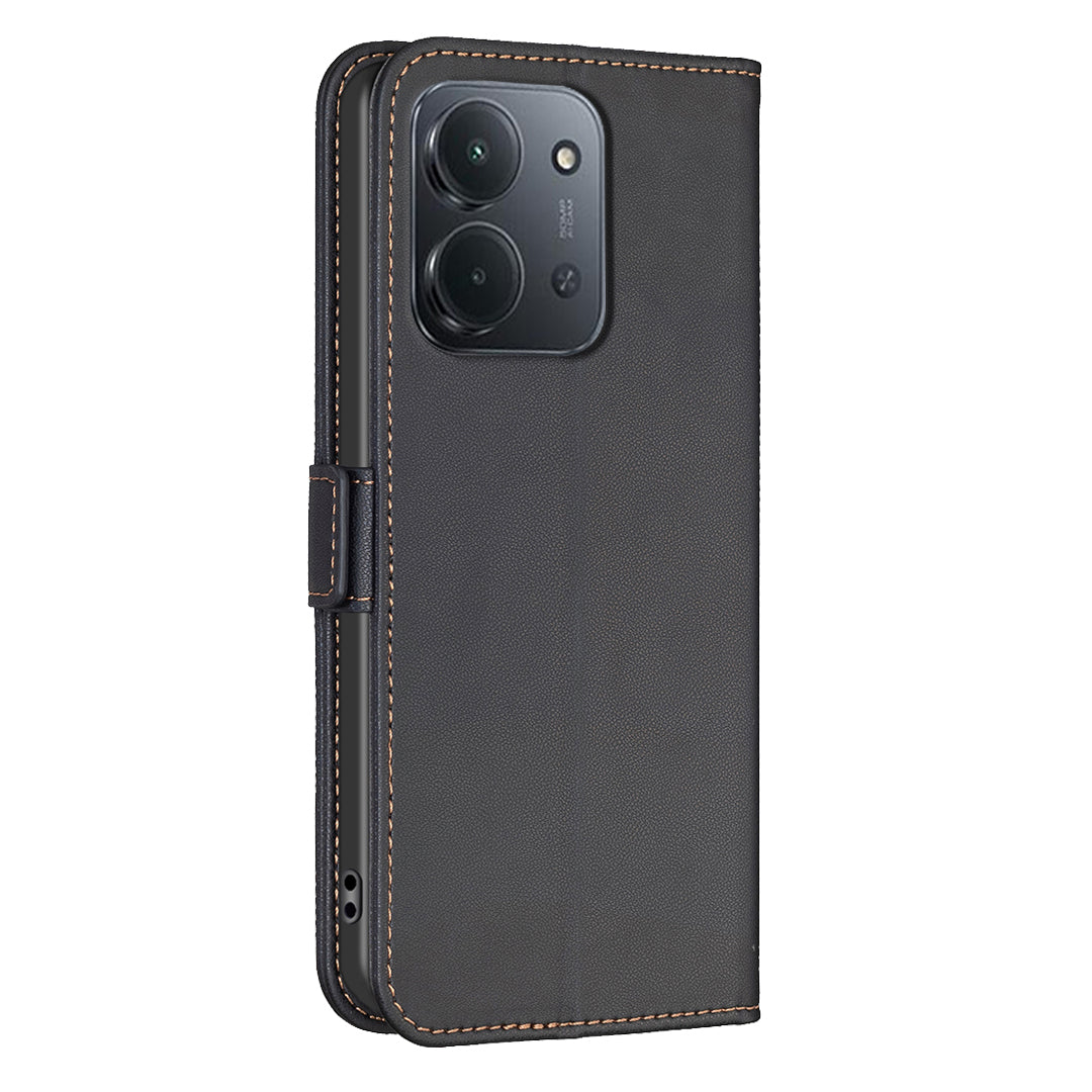 BINFEN COLOR För Xiaomi Redmi 15C 5G (EU) (173mm) / 15C 4G (EU) (173mm) Skal BF31 PU Läder Flip Folio mobil Plånboksfodral