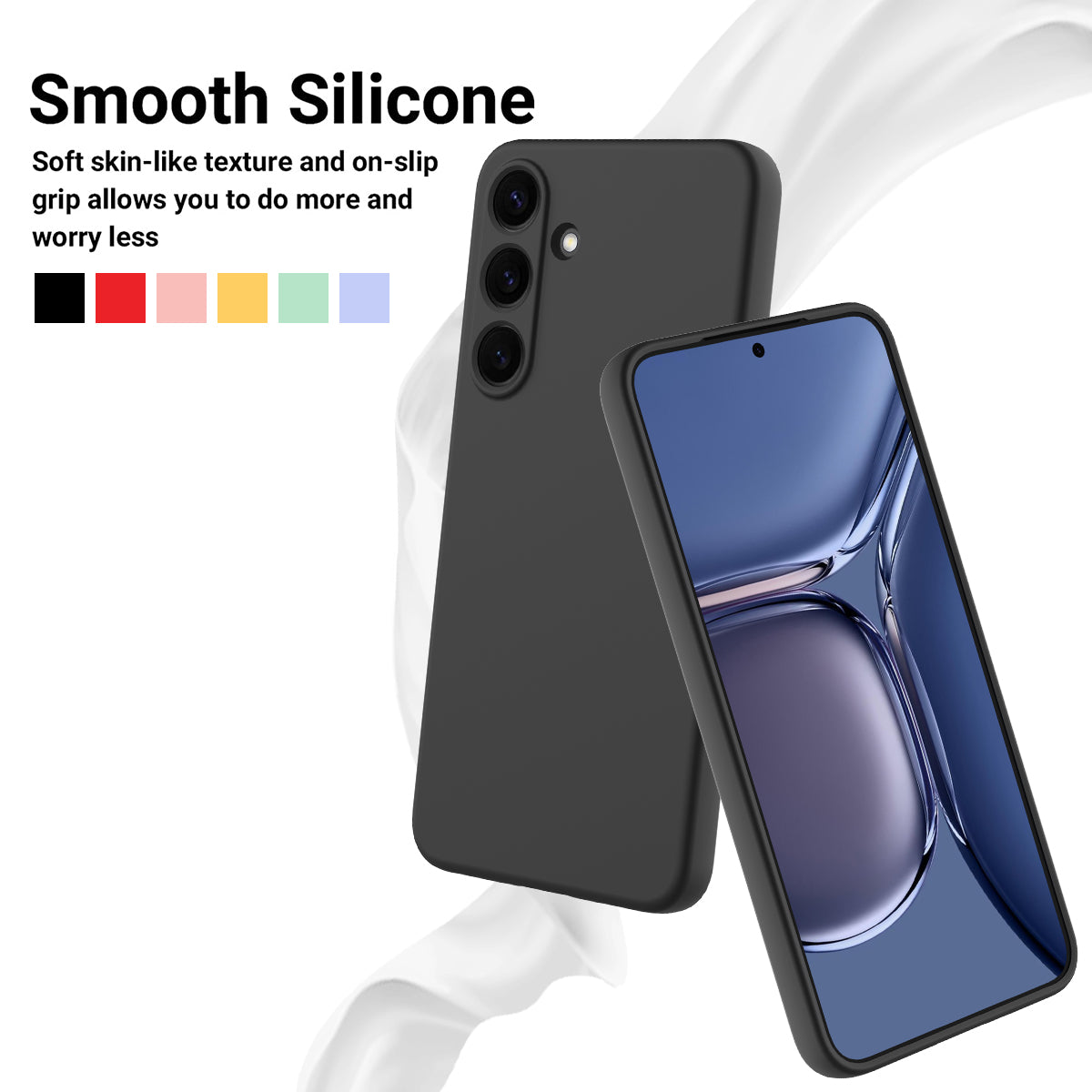 For Samsung Galaxy S25 FE Liquid Silicone Case Phone Back Cover with Hand Strap
