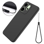 For Oppo Reno14 F 5G Liquid Silicone Case Phone Back Cover with Hand Strap