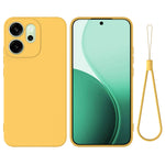 For Oppo Reno14 F 5G Liquid Silicone Case Phone Back Cover with Hand Strap