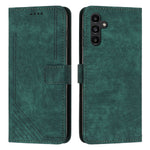 For Samsung Galaxy S25 FE Stand Case Imprinted Lines Leather Phone Cover