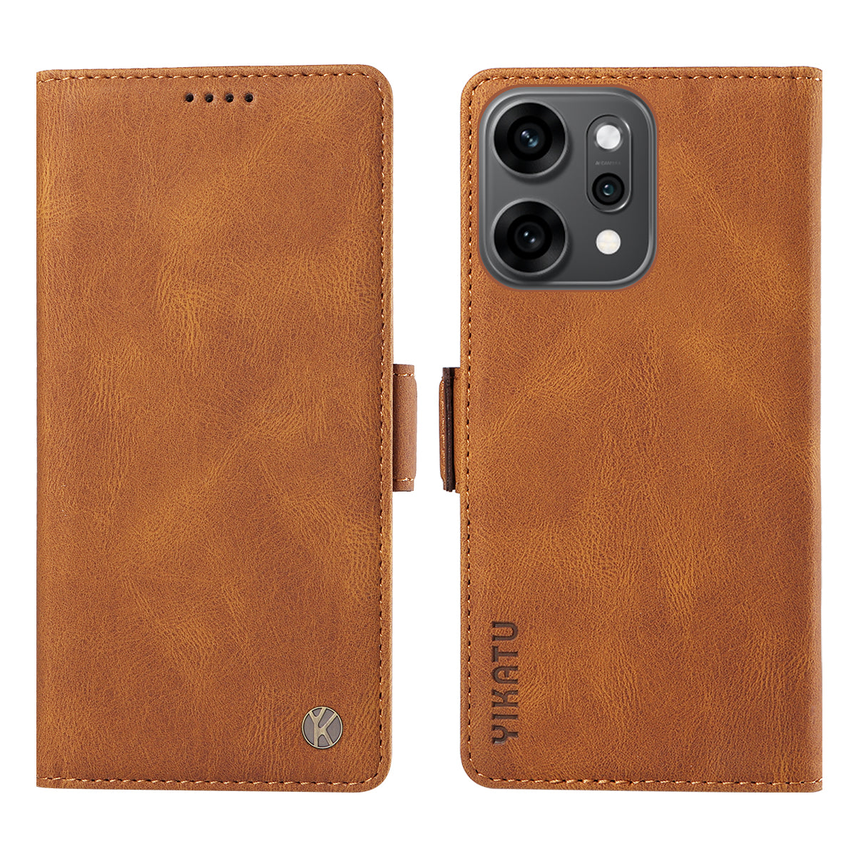 YIKATU För Oppo Reno14 Pro 5G (Kina) / Oppo Reno14 Pro 5G (Global) Läderfodral YK-005 Plånboksfodral med hudkänsla