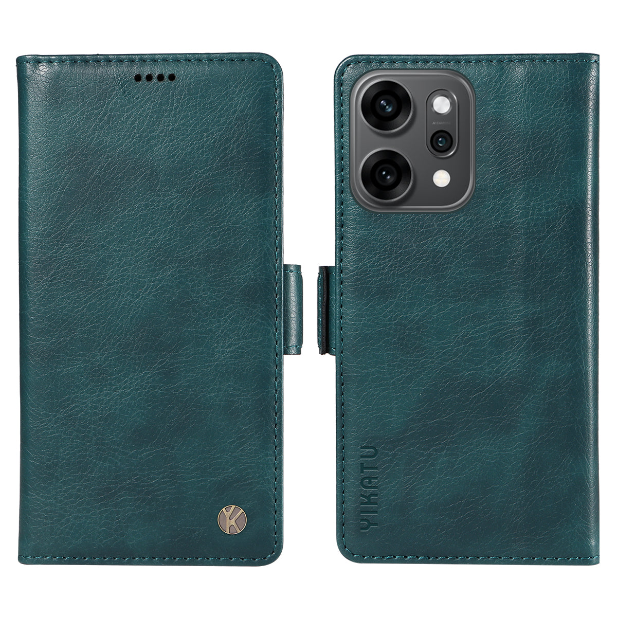 YIKATU För Oppo Reno14 Pro 5G (Kina) / Oppo Reno14 Pro 5G (Global) Skal YK-007 Litchi Texture PU Läder Plånboksfodral