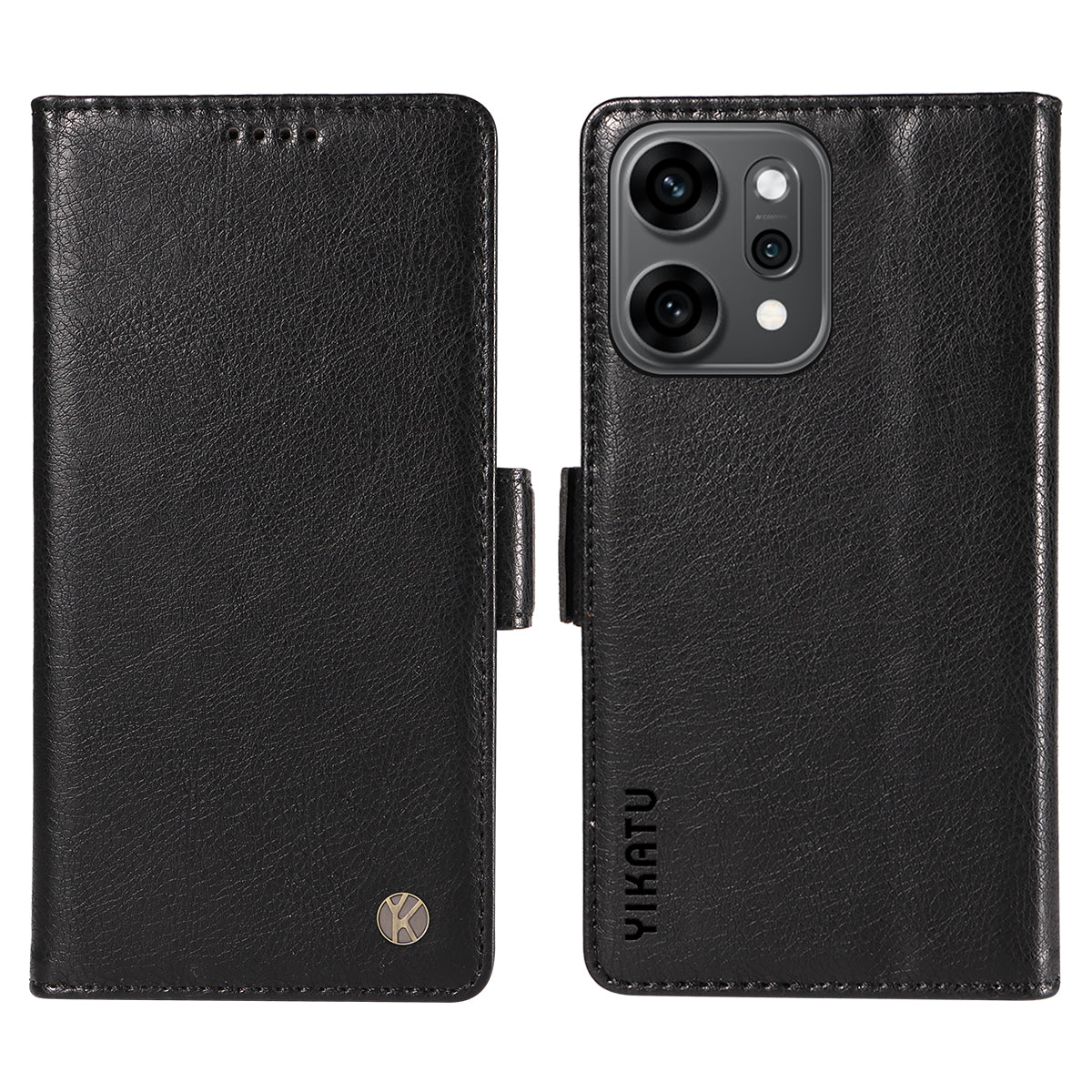 YIKATU För Oppo Reno14 Pro 5G (Kina) / Oppo Reno14 Pro 5G (Global) Skal YK-007 Litchi Texture PU Läder Plånboksfodral
