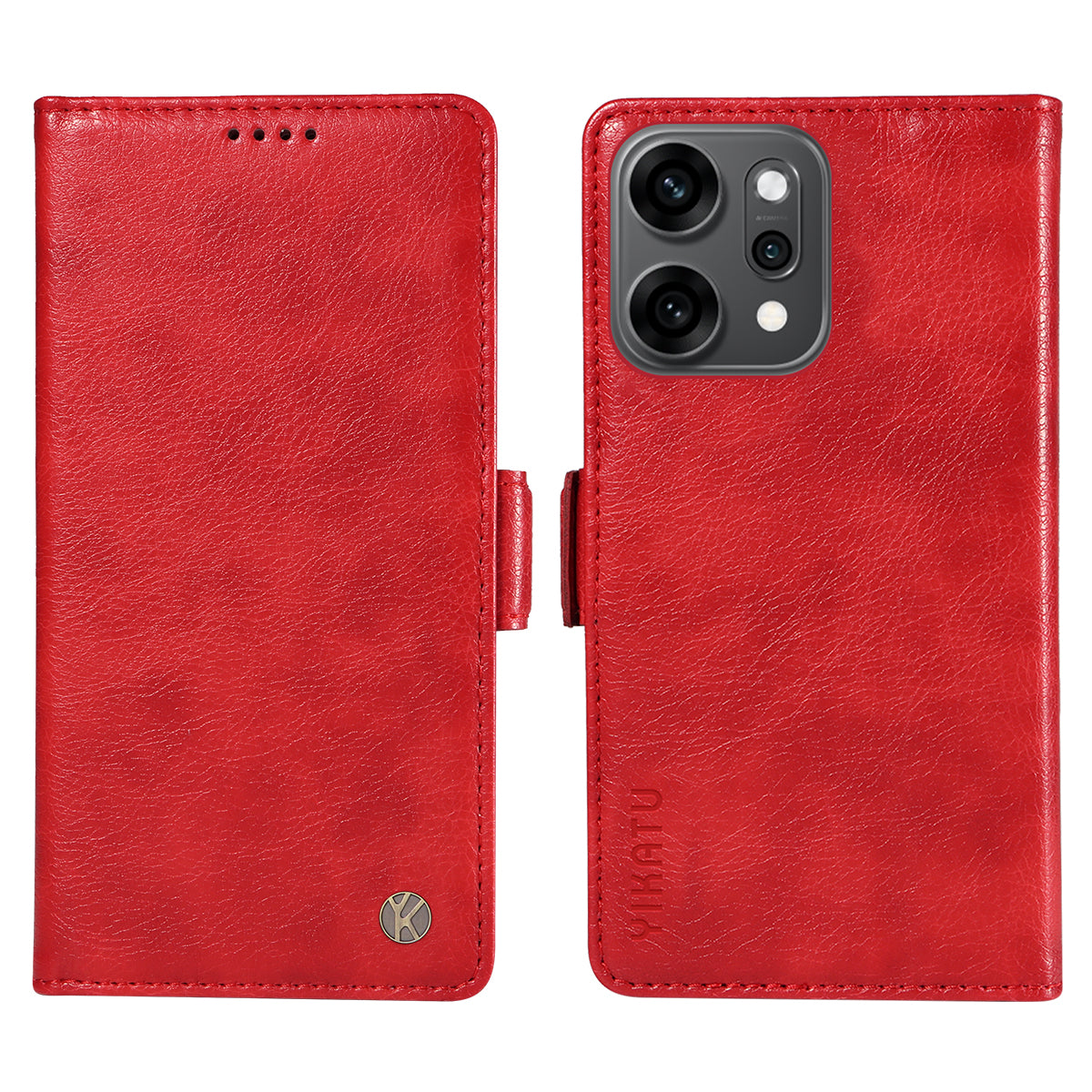 YIKATU För Oppo Reno14 Pro 5G (Kina) / Oppo Reno14 Pro 5G (Global) Skal YK-007 Litchi Texture PU Läder Plånboksfodral