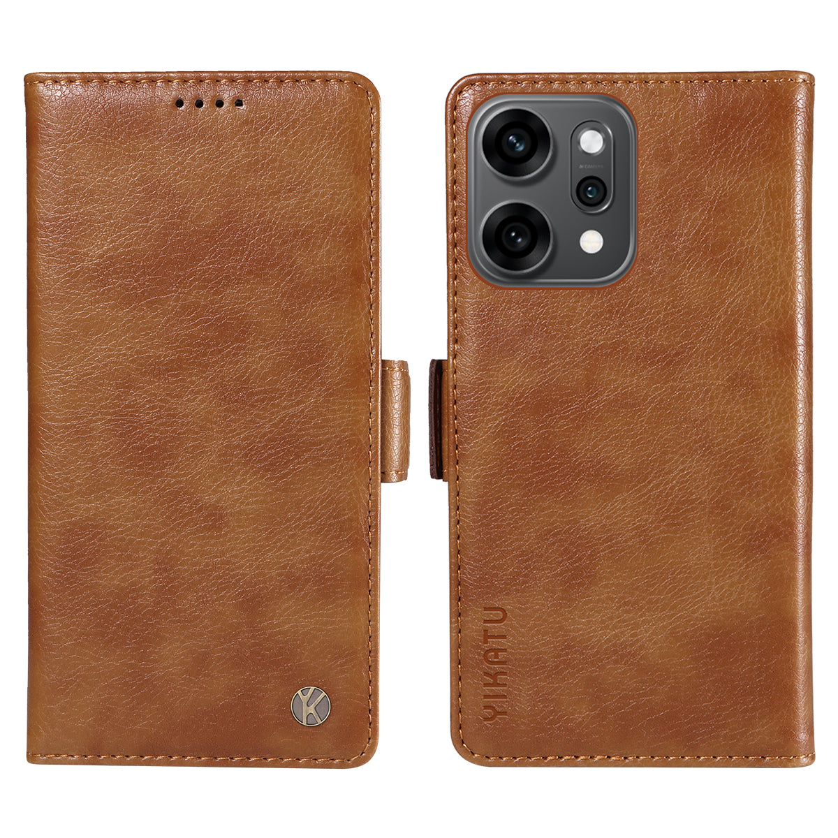 YIKATU För Oppo Reno14 Pro 5G (Kina) / Oppo Reno14 Pro 5G (Global) Skal YK-007 Litchi Texture PU Läder Plånboksfodral