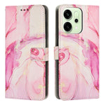 For Oppo Reno14 Pro 5G (China) / Oppo Reno14 Pro 5G (Global) Stand Case Marble Pattern PU Leather Wallet Phone Cover